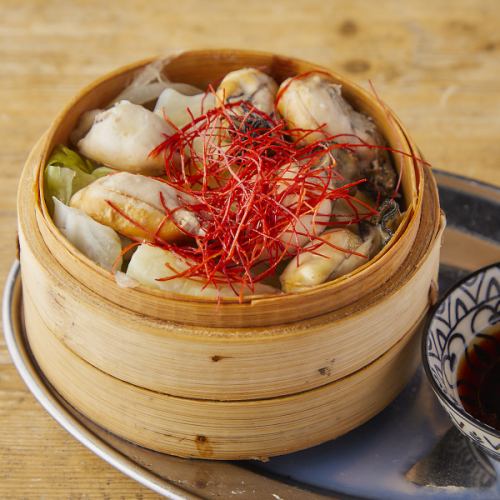 Steamed oysters with Chinese ponzu sauce