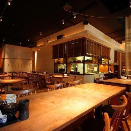 The interior of the store is an open space.