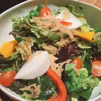 Colorful vegetable green salad
