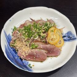 鴨 たたき藁燻し