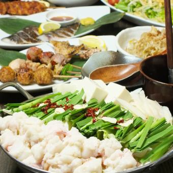 おススメ☆【絶品★博多もつ鍋コース】お料理8品＋2H飲み放題→5000円、3H飲み放題で6000円！