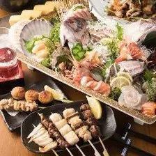 【僅限食物】9種特色菜鳥屋標準宴會套餐3500日圓（含稅）