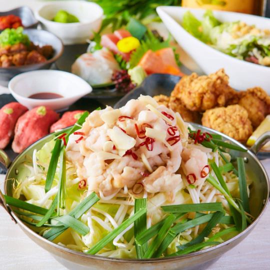 Limited time offer: Japanese beef motsunabe! "Motsunabe course" 6 dishes with 2.5 hours of all-you-can-drink for 4500 yen → 3500 yen