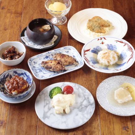 【需提前一天預約】◎期間限定【女生夜生活套餐】5,000日圓(8道菜){含無限暢飲}