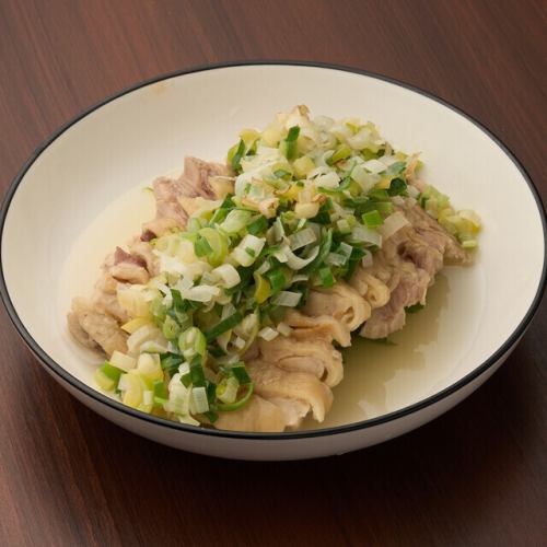 蒸し鶏ねぎソース和え