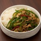 青椒肉絲丼
