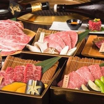 【喰切じろうコース】厳選された肉は焼肉の他、ユッケや炙り寿司なども◎5000円（税込）