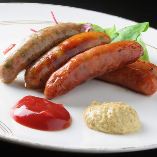 Charcoal grilled sausage