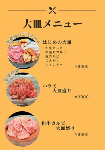 大皿メニュー初めました!!