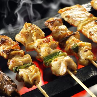 [2 hours all-you-can-drink included] Sunday to Thursday only ◎ All-you-can-eat yakitori course [5,880 yen → 4,880 yen]