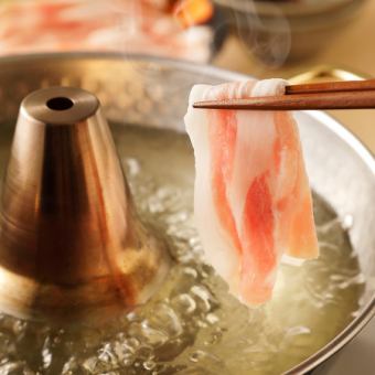 [2 hours all-you-can-drink included] 5-piece sashimi course, Tsukuba chicken, chicken yakitori, and black pork shabu-shabu course [6,480 yen → 5,480 yen]