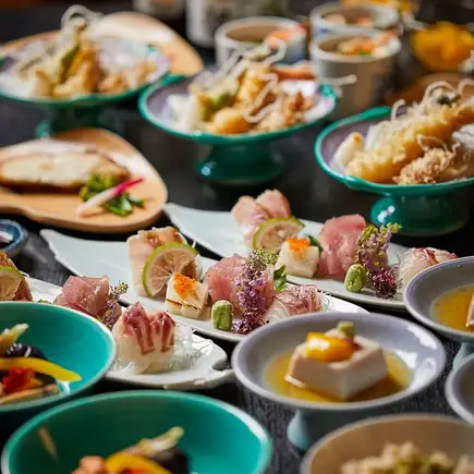 イ【2時間飲み放題付】鮮魚のお造りや炉端焼き、鶏つみれと鮮魚の寄せ鍋◎全9品『雅』【4500円】