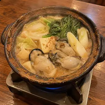 カ【2時間飲み放題付】牡蠣の炉端焼きや寒鰤のお造り、選べる冬鍋◎全9品『冬灯』【5500円】