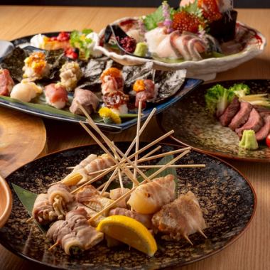 【週五、週六、假日前3小時，平日無限暢飲！ 】7道菜4500日圓