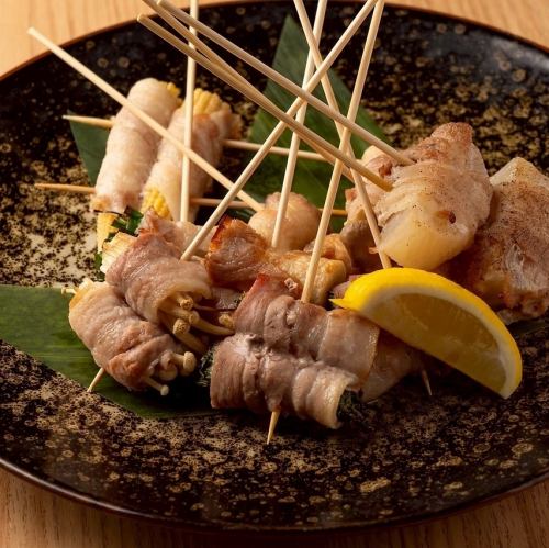 種類豊富な巻き串が人気！