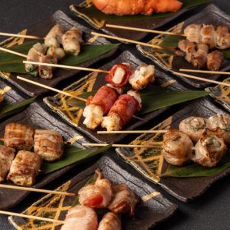 種類豊富な巻き串が自慢！野菜巻きやもち・チーズなど変わり種も豊富！