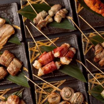 種類豊富な巻き串が自慢!野菜巻きやチーズなど変わり種も豊富!