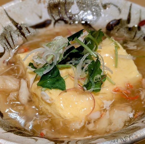 蟹あんかけの出汁巻き玉子