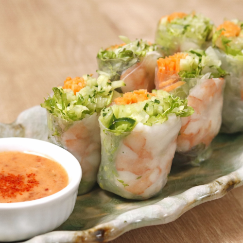 [“Shrimp spring rolls” are very popular for their plump texture] Enjoy this recommended dish from a lettuce specialty store♪