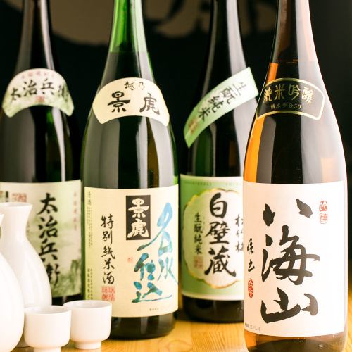 『極上の料理には至極のお酒を』―― 獺祭を始めとした、全国各地の地酒・日本酒をご用意！