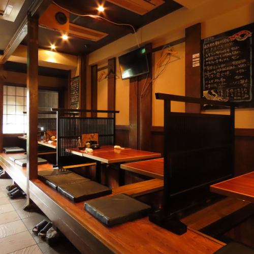 We recommend the sunken kotatsu for banquets!