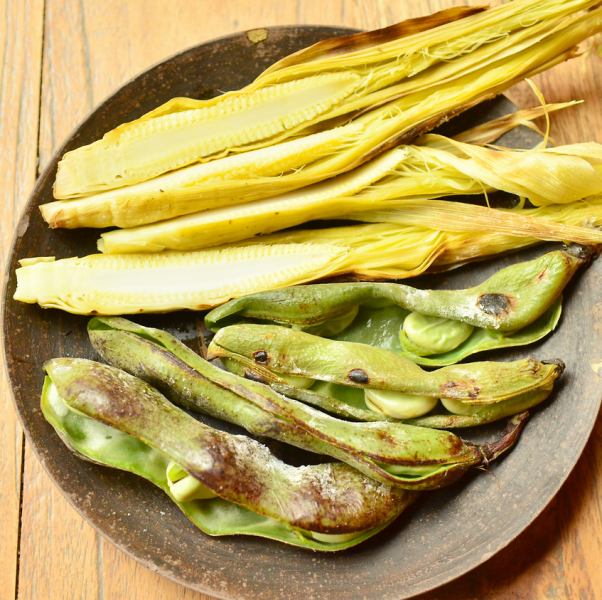 【旬の有機野菜を堪能】生産者から直送される有機野菜～香味野菜サラダや炭焼きで～