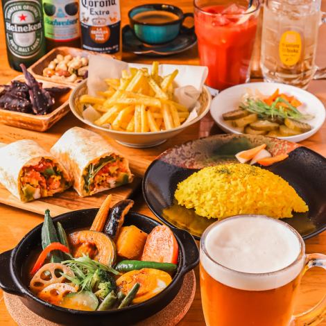 カレーやおつまみで宴会も楽しめる！