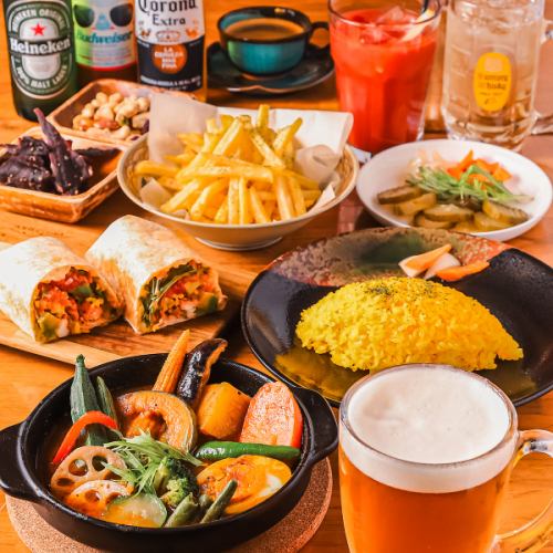 カレーやおつまみで宴会も楽しめる！