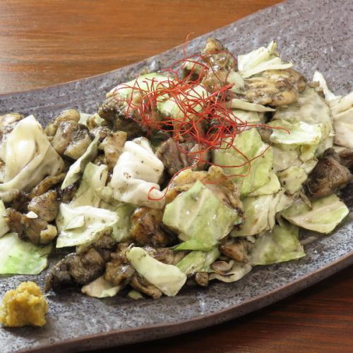 親鶏とハラミ備長炭火焼き