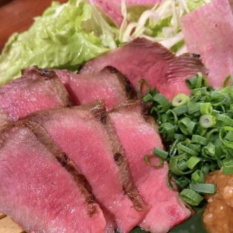 [Hanabi's recommended beef tongue course] 5 kinds of fresh fish & seared beef tongue <2 hours all-you-can-drink with draft beer ok> 8 dishes 4500 yen