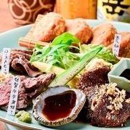 【はなび定番コース】刺し盛り＆肉盛りなど全9品＜生ビールok2h飲放付き＞