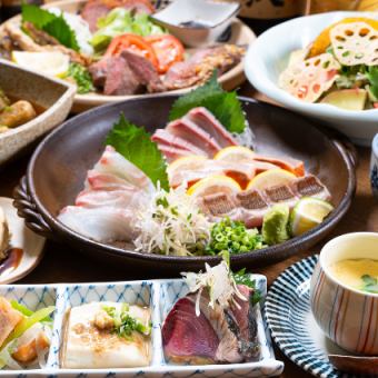 【2025秋季限定コース】旬の食材を盛り込んだ 刺盛・肉盛含む全８品＜2h飲放付き生ビールok＞