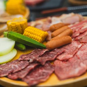 BBQプレートA(石垣牛なし) ※写真は2人前 / 表示価格は1人前