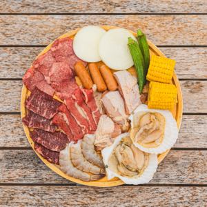 海鮮付きBBQプレートB(石垣牛なし)※写真は2人前 / 表示価格は1人前