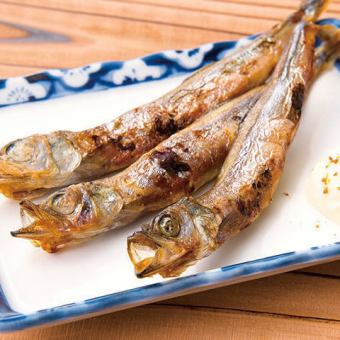 Capelin fish marinated in soy sauce