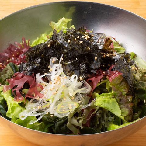 Choregi salad with plenty of seaweed