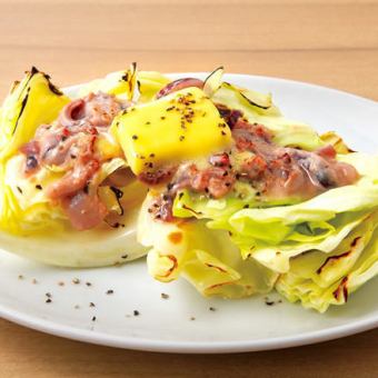 Grilled cabbage with salted butter sauce