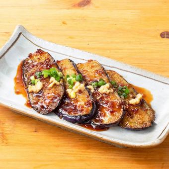 茄子の生姜焼き/塩煎り銀杏　各