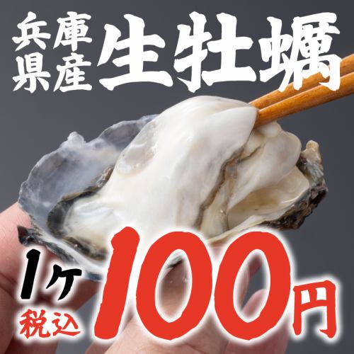 国産生牡蠣1個100円
