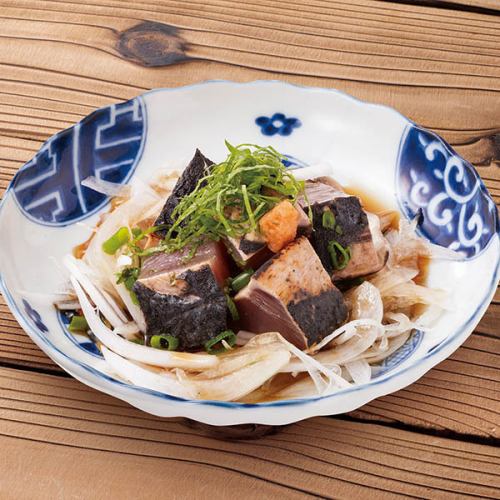 初かつおと新玉ねぎ たたきポン酢