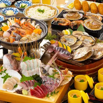 [11/1～]【大漁水産コース】浜焼きや選べる鍋など、大満足なコース！2h飲放付〈樽生ビールOK〉