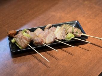 鹌鹑培根串