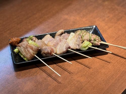 うずらベーコン串
