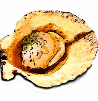 Grilled Scallop Butter and Soy Sauce
