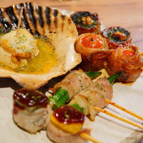 [A staple at Japanese-style izakayas] Exquisite skewered menu