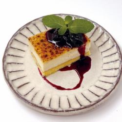 Rich Cheesecake with Cassis Sauce