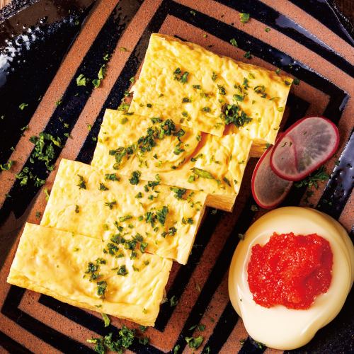 Rolled egg with mentaiko mayonnaise