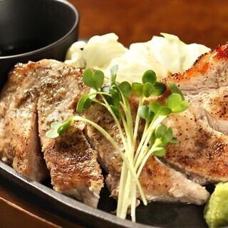 2H飲み放題付き◆ガッツリ肉々コース◆サーロインステーキ、厚切りグローブ焼き、豚玉等 全10品