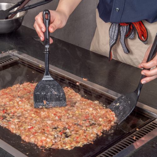 6種類の出汁が効いたこだわりのもんじゃ