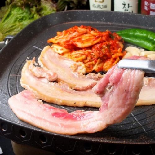 【期間限定!】山形豚サムギョプサル◆120分食べ放題！飲み放題！コース(全11品)
